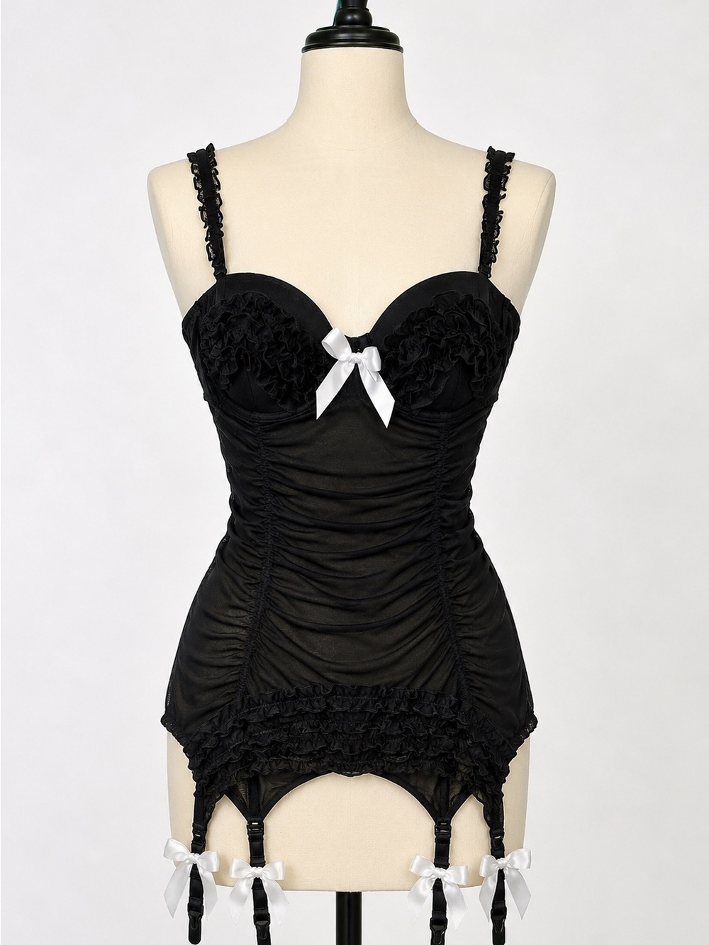 Victoria’s Secret Sexy Little Things Black Garter Bustier 36C